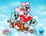 Gumball y amigos contentos