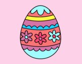 Huevo de Pascua floral