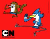 Mordecai y Rigby karatekas