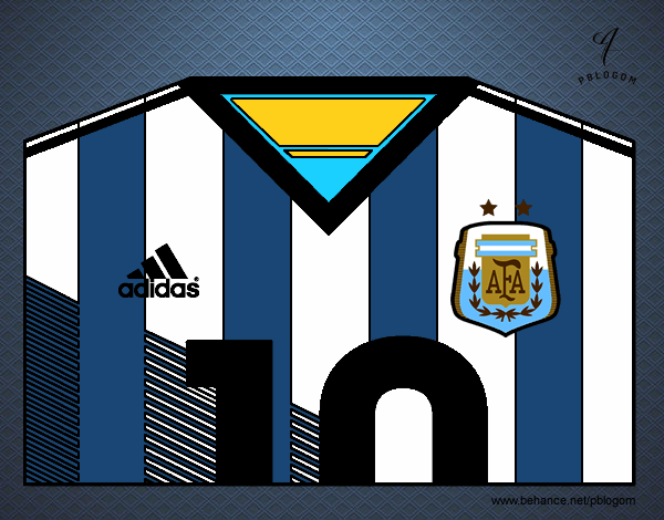 Camiseta del mundial de fútbol 2014 de Argentina