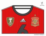 Camiseta del mundial de fútbol 2014 de España