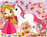 Princesa y unicornio