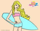 Barbie con tabla de surf