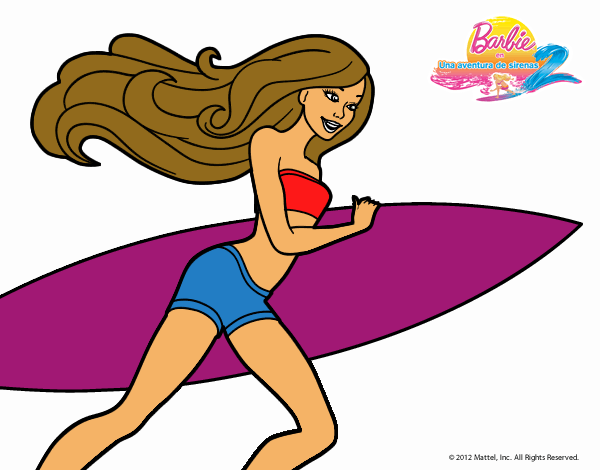 Barbie corre al agua