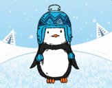 Bebé pingüino con gorrito