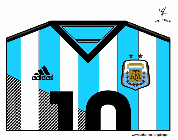 Camiseta del mundial de fútbol 2014 de Argentina