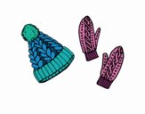 Conjunto de guantes y gorro