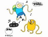 Finn y Jake escuchando música