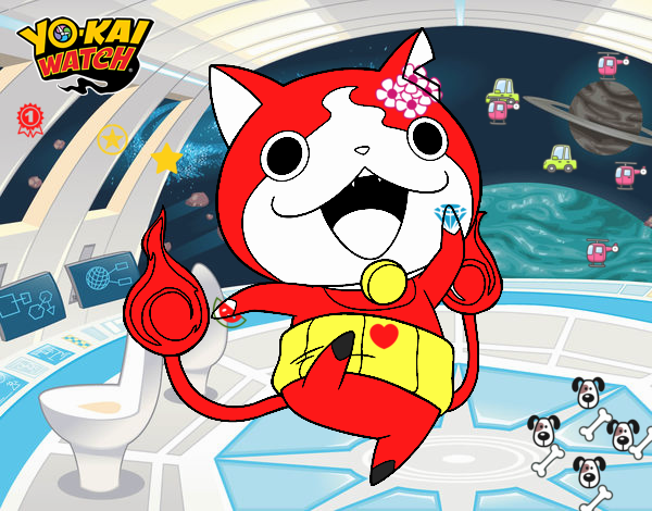 Jibanyan saltando