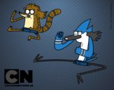 Mordecai y Rigby karatekas