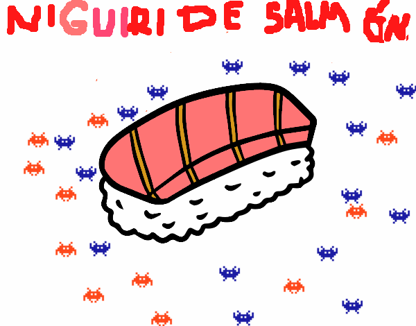 Niguiris de salmón