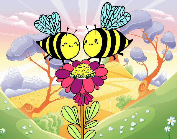 Pareja de abejas