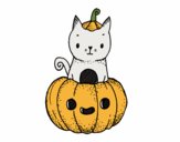 Un gatito de Halloween