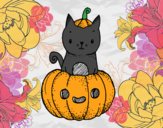 Un gatito de Halloween