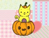 Un gatito de Halloween