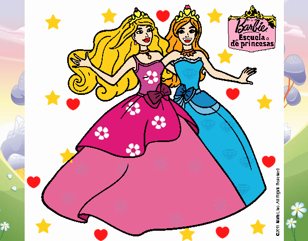 Barbie y su amiga súper felices