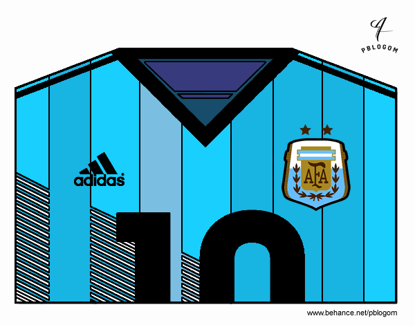 Camiseta del mundial de fútbol 2014 de Argentina