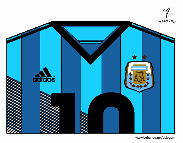 Camiseta del mundial de fútbol 2014 de Argentina