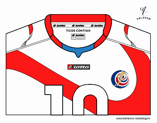 Camiseta del mundial de fútbol 2014 de Costa Rica