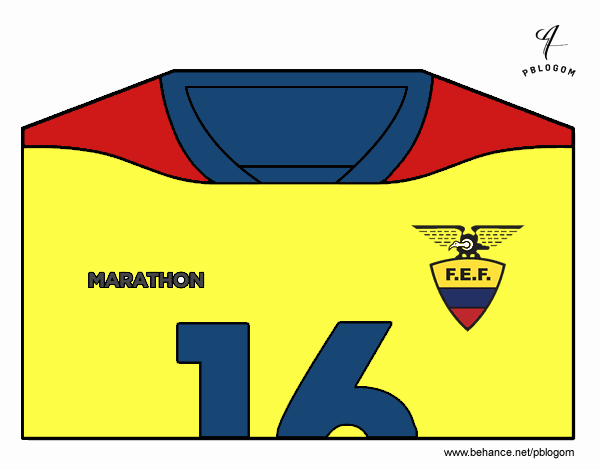 Camiseta del mundial de fútbol 2014 de Ecuador