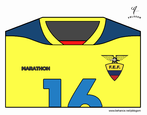 Camiseta del mundial de fútbol 2014 de Ecuador