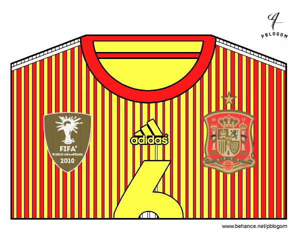 Camiseta del mundial de fútbol 2014 de España