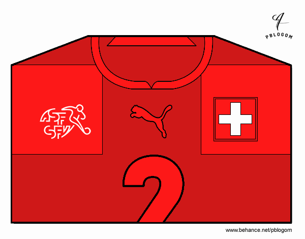 Camiseta del mundial de fútbol 2014 de Suiza