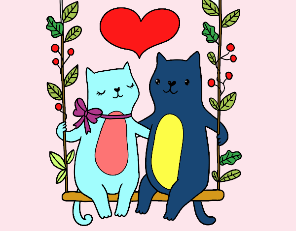 Gatitos enamorados