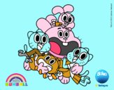 Gumball y amigos contentos