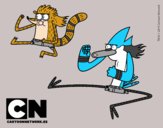 Mordecai y Rigby karatekas