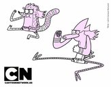 Mordecai y Rigby karatekas