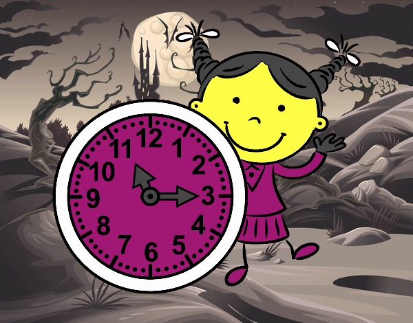 Niña con reloj