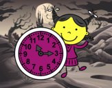 Niña con reloj