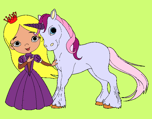 Princesa y unicornio