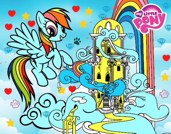 Rainbow Dash en su palacio