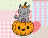 Un gatito de Halloween