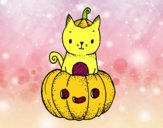 Un gatito de Halloween