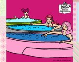 Barbie y sus amigas en el jacuzzi