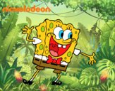 Bob Esponja saludando