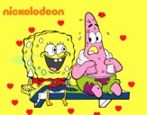 Bob Esponja y Patricio en bañador