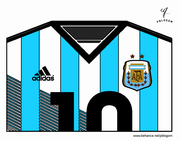 Camiseta del mundial de fútbol 2014 de Argentina