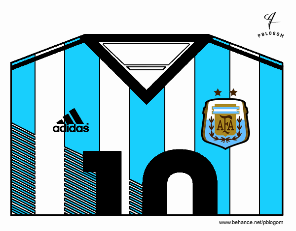 Camiseta del mundial de fútbol 2014 de Argentina