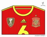 Camiseta del mundial de fútbol 2014 de España