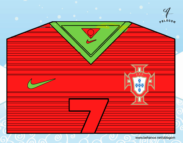 Camiseta del mundial de fútbol 2014 de Portugal