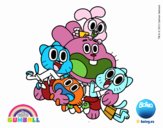 Gumball y amigos contentos