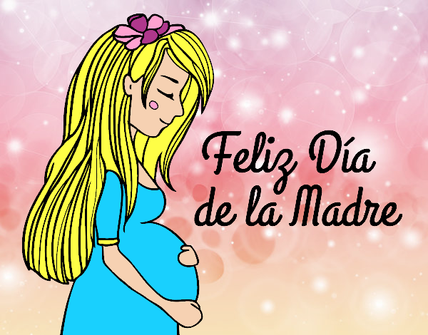 Mamá embarazada en el día de la madre