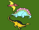 Tres clases de dinosaurios