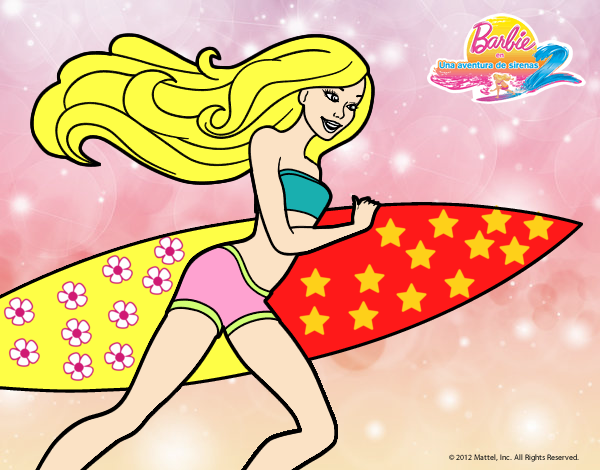 Barbie corre al agua