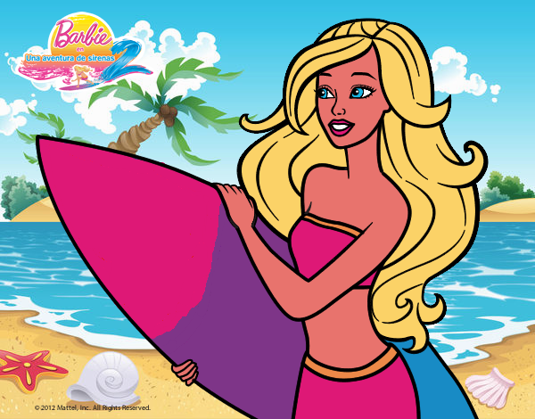 Barbie va a surfear