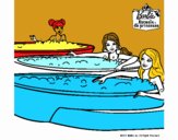 Barbie y sus amigas en el jacuzzi